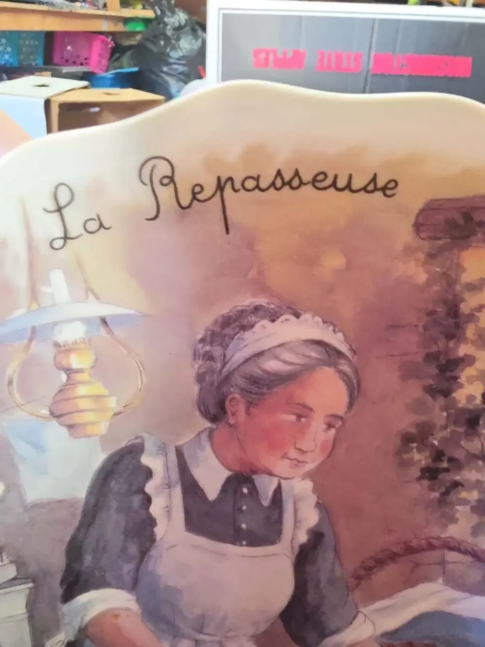 Limoges France Terra Vecchia La Repasseuse Porcelain Collector Plate